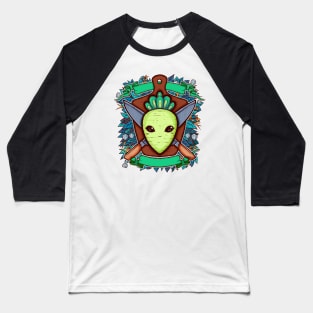 Radish and Knife Coat of Arms Baseball T-Shirt